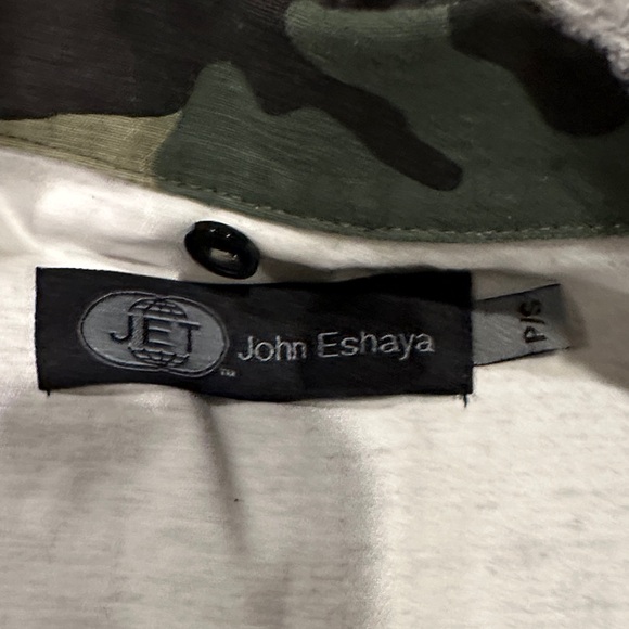 Camouflage Utility Jacket with Gray Hood - Picture 2 of 3